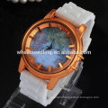 2015 new candy jelly 9 colors silicone worlds map watch